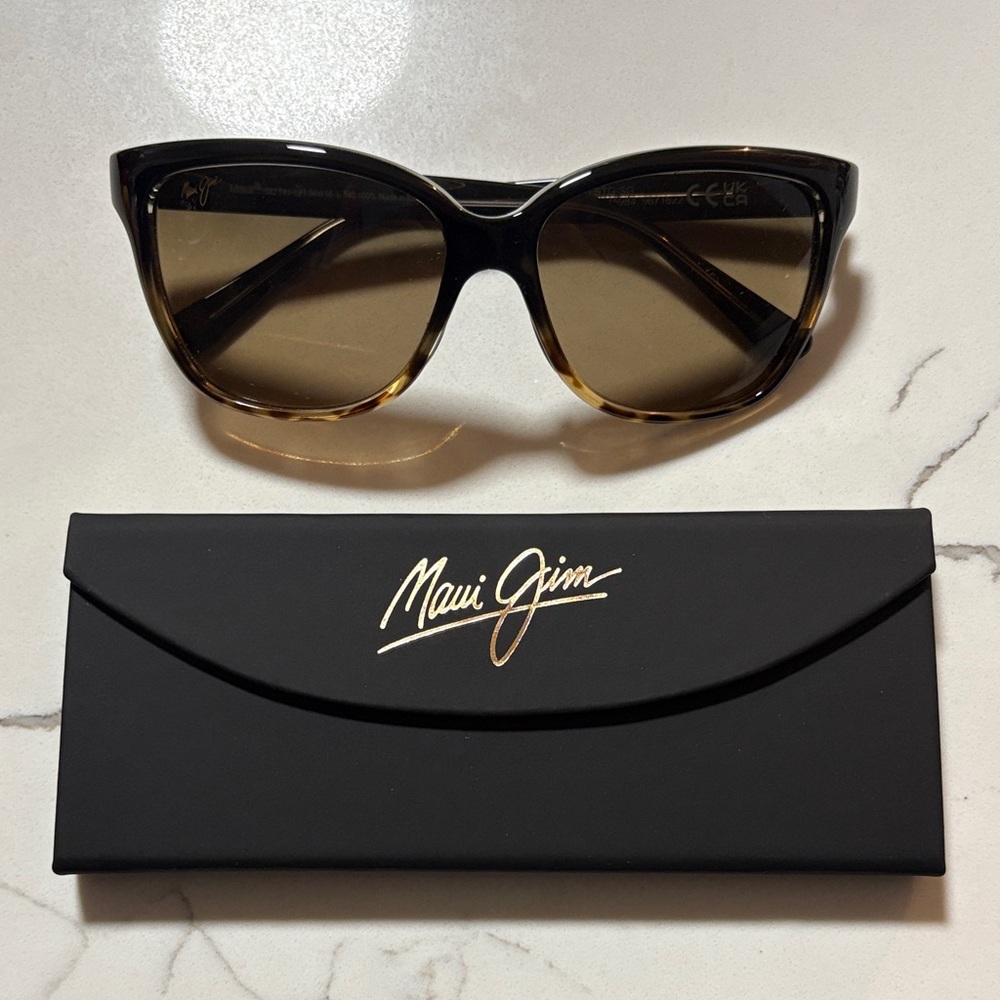 Maui Jim Women's Black Gradient Tortoise Sunglasses Starfish 744-02T